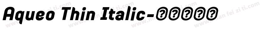 Aqueo Thin Italic字体转换